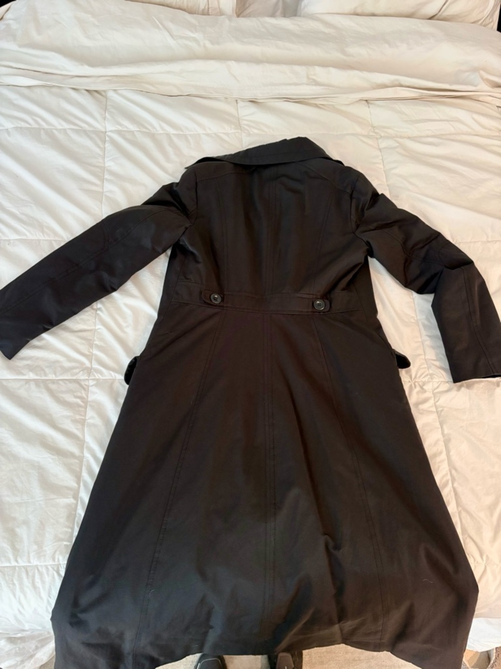 H&M Black Long Trench Coat